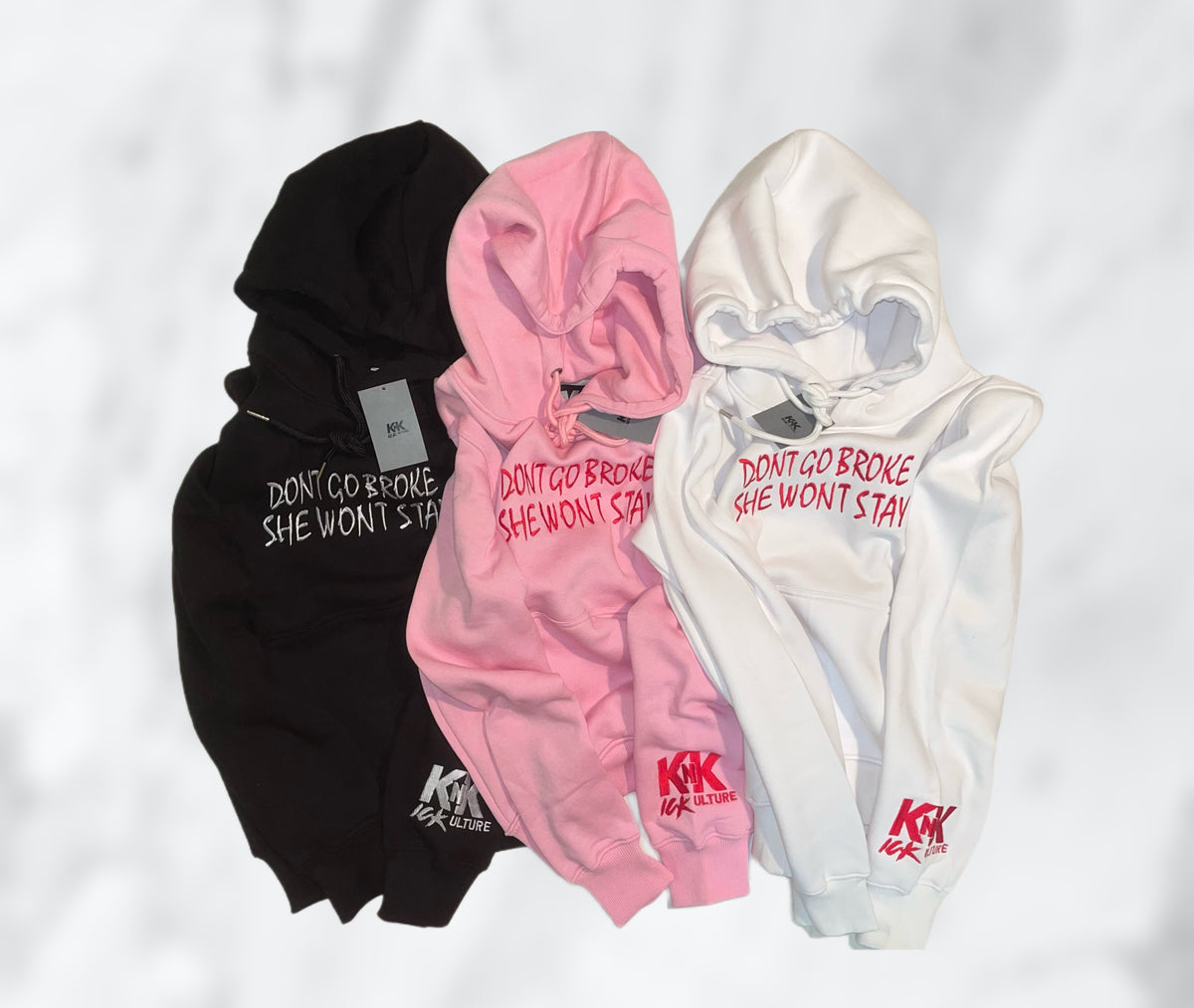 "DGBSWS" Statement Hoodie White/Red
