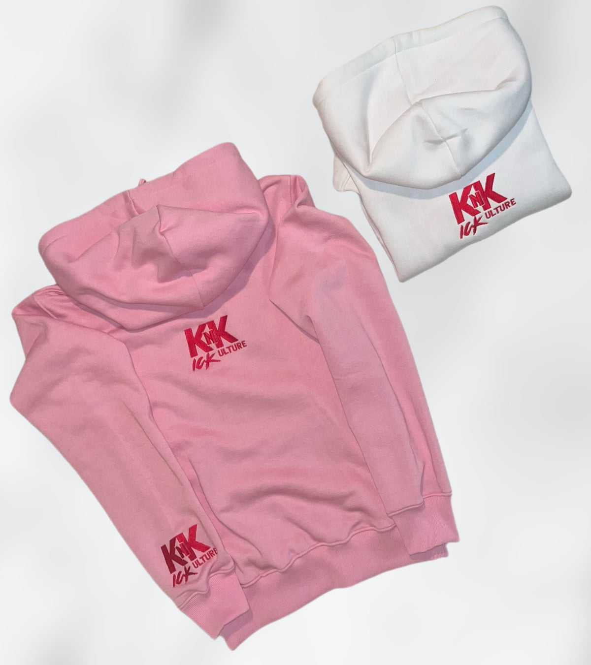 “DGBSWS" Statement Hoodie PINK/RED