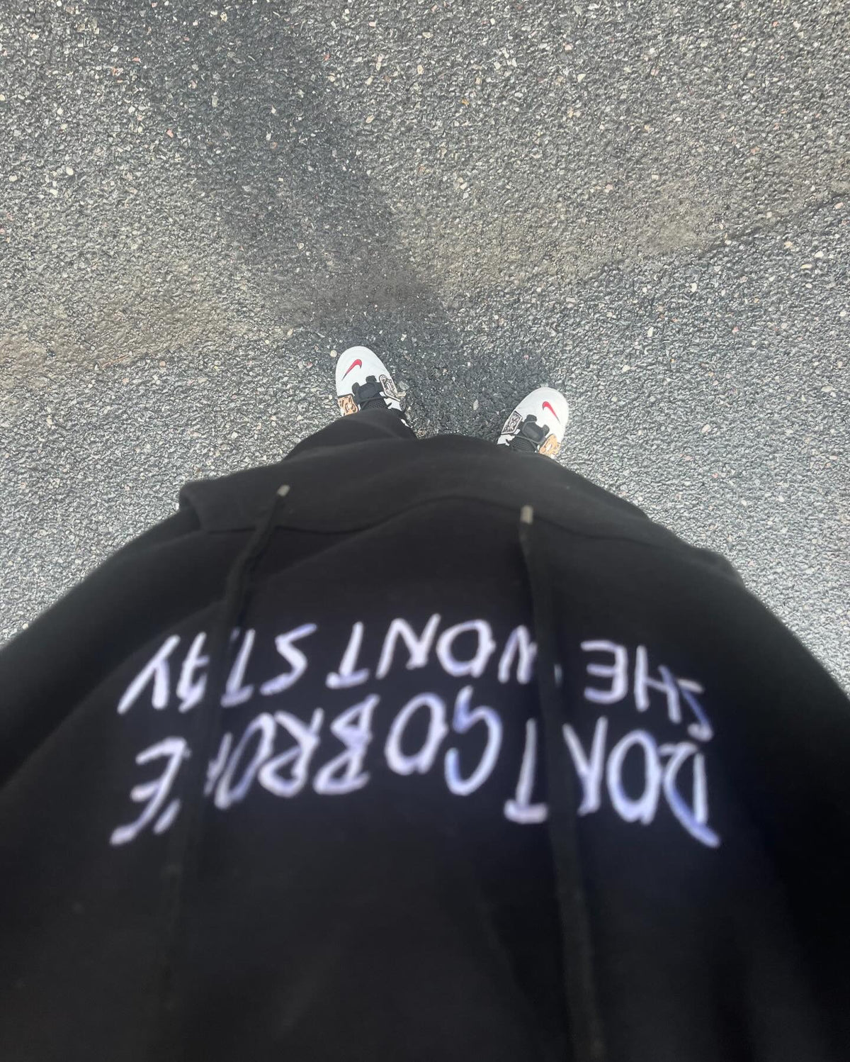 "DGBSWS" Statement Hoodie Black/White