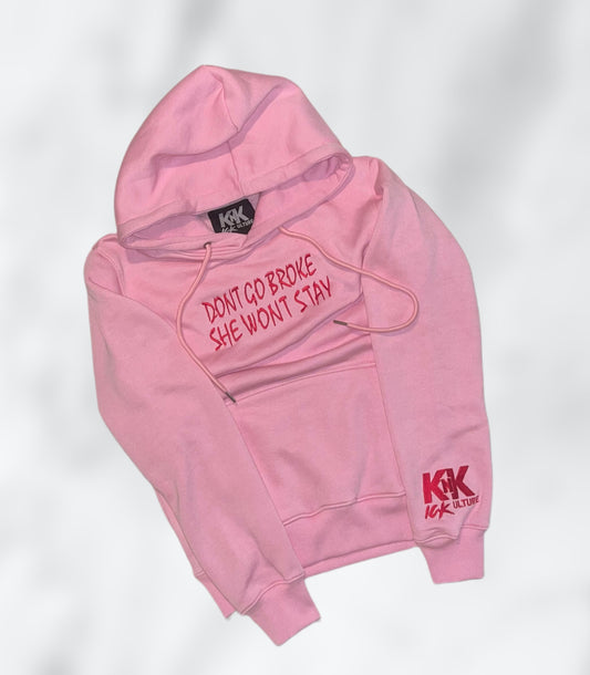 “DGBSWS" Statement Hoodie PINK/RED